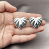 Rhodium Gold Filled Stud Earring, Heart Design, Polished, Rhodium Finish, 02.455.0001
