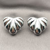 Rhodium Gold Filled Stud Earring, Heart Design, Polished, Rhodium Finish, 02.455.0001