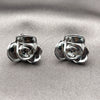 Rhodium Gold Filled Stud Earring, Flower Design, Polished, Rhodium Finish, 02.455.0003