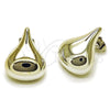 Rhodium Gold Filled Stud Earring, Teardrop Design, Polished, Rhodium Finish, 02.455.0014
