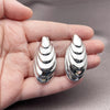 Rhodium Gold Filled Stud Earring, Shell Design, Polished, Rhodium Finish, 02.455.0019