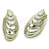 Rhodium Gold Filled Stud Earring, Shell Design, Polished, Rhodium Finish, 02.455.0019