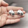 Rhodium Gold Filled Stud Earring, Heart Design, Polished, Rhodium Finish, 02.455.0025