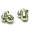 Rhodium Gold Filled Stud Earring, Heart Design, Polished, Rhodium Finish, 02.455.0025