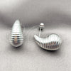 Rhodium Gold Filled Stud Earring, Teardrop Design, Polished, Rhodium Finish, 02.455.0026