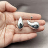 Rhodium Gold Filled Stud Earring, Teardrop Design, Polished, Rhodium Finish, 02.455.0030