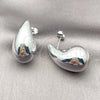 Rhodium Gold Filled Stud Earring, Teardrop Design, Polished, Rhodium Finish, 02.455.0030