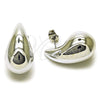Rhodium Gold Filled Stud Earring, Teardrop Design, Polished, Rhodium Finish, 02.455.0030