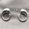 Rhodium Gold Filled Stud Earring, Teardrop Design, Polished, Rhodium Finish, 02.455.0031