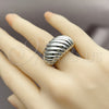Rhodium Gold Filled Elegant Ring, Twist Design, Polished, Rhodium Finish, 01.213.0046.1 (One size fits all)