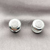 Rhodium Gold Filled Huggie Hoop, with White Micro Pave, Polished, Rhodium Finish, 02.213.0633.1.14