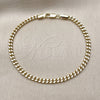 Oro Laminado Fancy Bracelet, Gold Filled Style Miami Cuban Design, Polished, Golden Finish, 04.213.0368.07 (Thickness, 8 Inches Length)