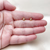 Oro Laminado Stud Earring, Gold Filled Style Ball Design, Polished, Golden Finish, 02.456.0001
