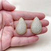 Oro Laminado Stud Earring, Gold Filled Style Teardrop Design, with White Cubic Zirconia, Polished, Golden Finish, 02.457.0003