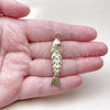 Oro Laminado Fancy Pendant, Gold Filled Style Fish Design, with Ruby Cubic Zirconia, Polished, Golden Finish, 05.458.0004