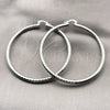 Rhodium Gold Filled Extra Large Hoop, Diamond Cutting Finish, Rhodium Finish, 02.170.0109.2.70