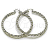 Rhodium Gold Filled Large Hoop, Twist Design, Diamond Cutting Finish, Rhodium Finish, 02.170.0567.2.60