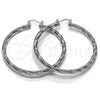 Rhodium Gold Filled Large Hoop, Diamond Cutting Finish, Rhodium Finish, 02.196.0145.1.60