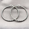Rhodium Gold Filled Extra Large Hoop, Diamond Cutting Finish, Rhodium Finish, 02.196.0145.1.70