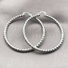 Rhodium Gold Filled Large Hoop, Twist Design, Diamond Cutting Finish, Rhodium Finish, 02.170.0108.2.60
