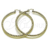 Rhodium Gold Filled Extra Large Hoop, Twist Design, Polished, Rhodium Finish, 02.170.0108.2.70