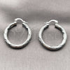 Rhodium Gold Filled Medium Hoop, Diamond Cutting Finish, Rhodium Finish, 5.138.018.1.30