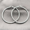 Rhodium Gold Filled Extra Large Hoop, Diamond Cutting Finish, Rhodium Finish, 5.139.008.1.70