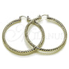 Rhodium Gold Filled Large Hoop, Diamond Cutting Finish, Rhodium Finish, 5.139.026.1.60