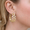 Oro Laminado Medium Hoop, Gold Filled Style Polished, Tricolor, 02.213.0936.30