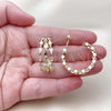 Oro Laminado Medium Hoop, Gold Filled Style Polished, Tricolor, 02.213.0936.30