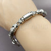 Stainless Steel Solid Bracelet, Polished, Steel Finish, 03.461.0002.1.09 (09 MM Thickness, 9 Inches Length)