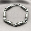 Stainless Steel Solid Bracelet, Polished, Steel Finish, 03.461.0002.1.09 (09 MM Thickness, 9 Inches Length)