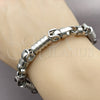 Stainless Steel Solid Bracelet, Polished, Steel Finish, 03.461.0003.09 (08 MM Thickness, 9 Inches Length)