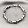 Stainless Steel Solid Bracelet, Polished, Steel Finish, 03.461.0003.09 (08 MM Thickness, 9 Inches Length)
