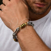 Stainless Steel Solid Bracelet, Polished, Two Tone, 03.461.0004.1.09 (Thickness, 9 Inches Length)
