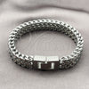 Stainless Steel Solid Bracelet, Polished, Steel Finish, 03.461.0010.09 (Thickness, 9 Inches Length)