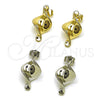Oro Laminado Stud Earring, Gold Filled Style Twist Design, Polished, Golden Finish, 02.163.0423