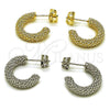 Rhodium Gold Filled Small Hoop, Rope Design, Diamond Cutting Finish, Rhodium Finish, 02.163.0279.1.20