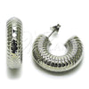 Rhodium Gold Filled Stud Earring, Hollow Design, Polished, Rhodium Finish, 02.163.0169.1.30