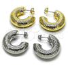 Rhodium Gold Filled Medium Hoop, Hollow Design, Polished, Rhodium Finish, 02.163.0277.1.30