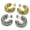 Oro Laminado Medium Hoop, Gold Filled Style Hollow Design, Polished, Golden Finish, 02.163.0433.30