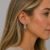 Rhodium Gold Filled Medium Hoop, Hollow Design, Polished, Rhodium Finish, 02.163.0353.1.30