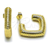 Oro Laminado Small Hoop, Gold Filled Style Hollow Design, Polished, Golden Finish, 02.163.0437.25