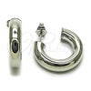 Rhodium Gold Filled Small Hoop, Hollow Design, Polished, Rhodium Finish, 02.163.0312.1.25