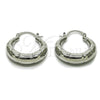 Rhodium Gold Filled Medium Hoop, Hollow Design, Polished, Rhodium Finish, 02.413.0001.1.30