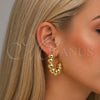 Oro Laminado Medium Hoop, Gold Filled Style Hollow Design, Polished, Golden Finish, 02.413.0002.30