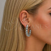 Rhodium Gold Filled Medium Hoop, Hollow Design, Polished, Rhodium Finish, 02.413.0002.1.30