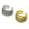 Oro Laminado Multi Stone Ring, Gold Filled Style Twist Design, Polished, Golden Finish, 01.438.0015.1 (One size fits all)