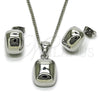 Rhodium Gold Filled Earring and Pendant Adult Set, Polished, Rhodium Finish, 10.342.0187.1