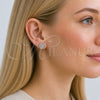 Rhodium Gold Filled Stud Earring, with White Micro Pave, Polished, Rhodium Finish, 02.342.0409